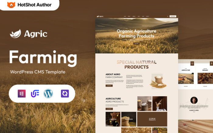 Agric - Agro Çok Amaçlı WordPress Elementor Teması