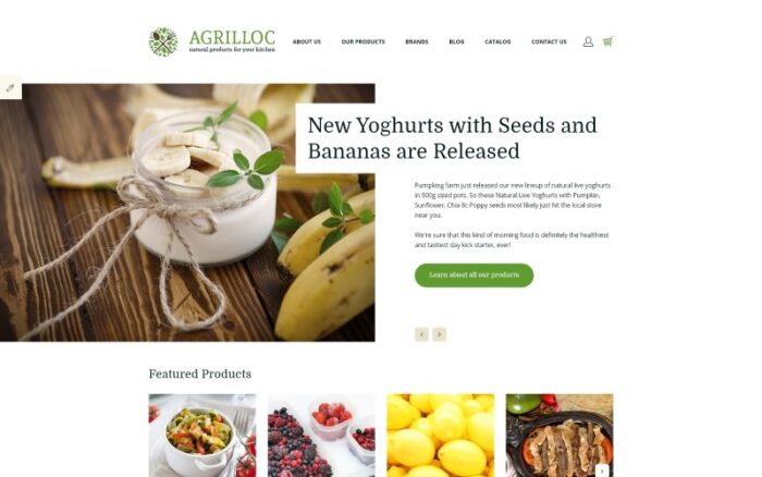 Agrilloc - Natural Products Store Responsive OpenCart Şablonu