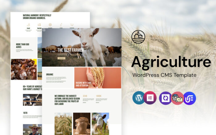 Agrior - Tarım ve Çiftçilik WordPress Elementor Teması