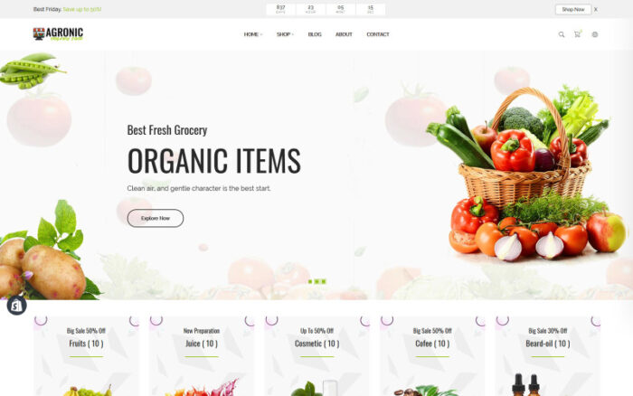 Agronic - Organik Mağaza Shopify Teması