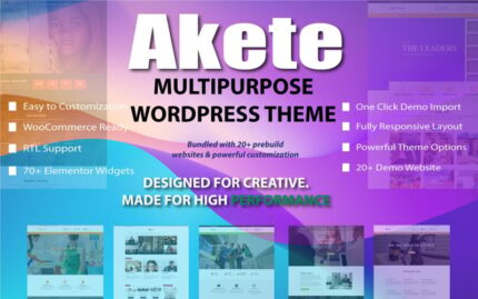 Akete - Çok Amaçlı Premium WordPress ve WooCommerce Teması