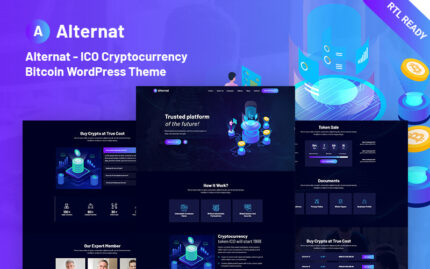 Alternatif - ICO Cryptocurrency Duyarlı Bitcoin WordPress Teması