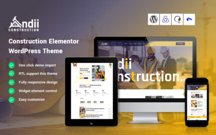 Andii - İnşaat Elementor WordPress Teması