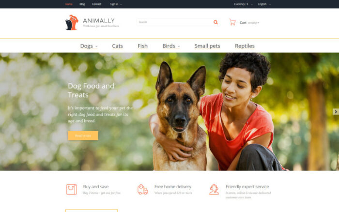 Animally PrestaShop Teması