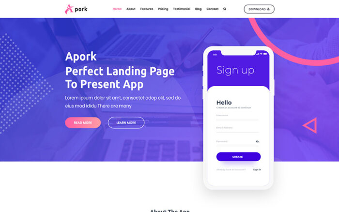 Apork - Ürün Açılışı WordPress Teması