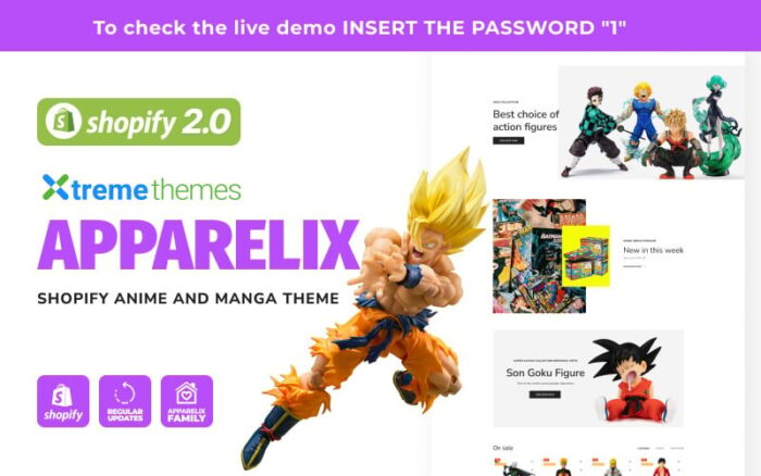 Apparelix - Anime ve Manga Mağazası Shopify Teması