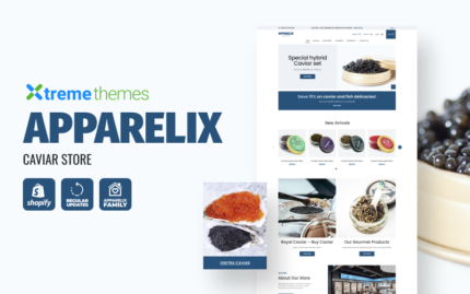 Apparelix Havyar Mağazası Shopify Teması