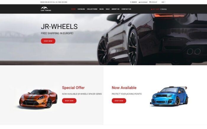 Araba ve Tuning Shopify Teması