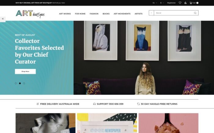 ARTboutique - Art Gallery Modern Bootstrap Ecommerce PrestaShop Teması