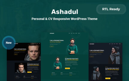 Ashadul - Kişisel ve Özgeçmiş Duyarlı WordPress Teması