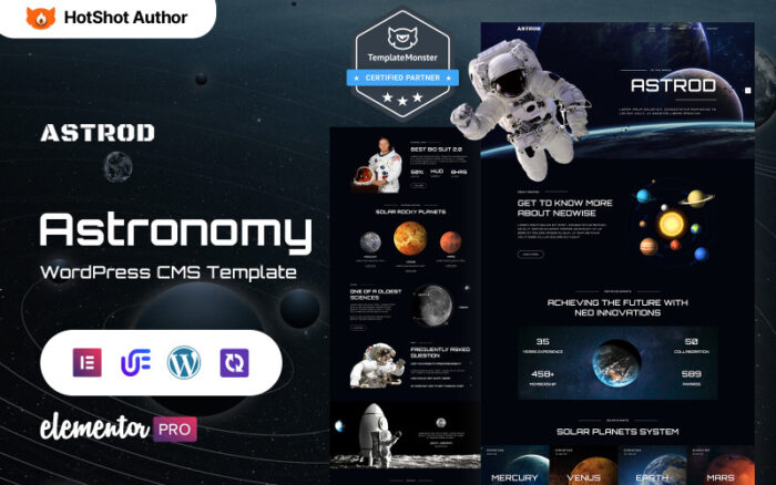 Astrod - Astronomi Wordpress Elementor Teması