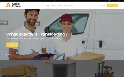 AuroraExpress - Duyarlı Ulaşım Şirketi WordPress Teması