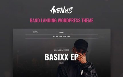 Avenus - Music One Page Modern WordPress Elementor Teması