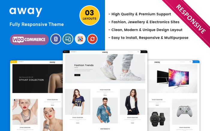 Away Çok Amaçlı Şablon - Duyarlı WooCommerce Teması