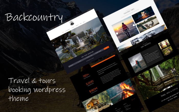 Backcountry Turları ve Seyahat WordPress Teması