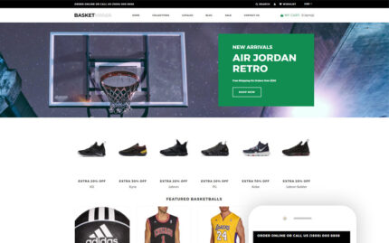 Basketmania - Basketball Multipage Clean Shopify Teması