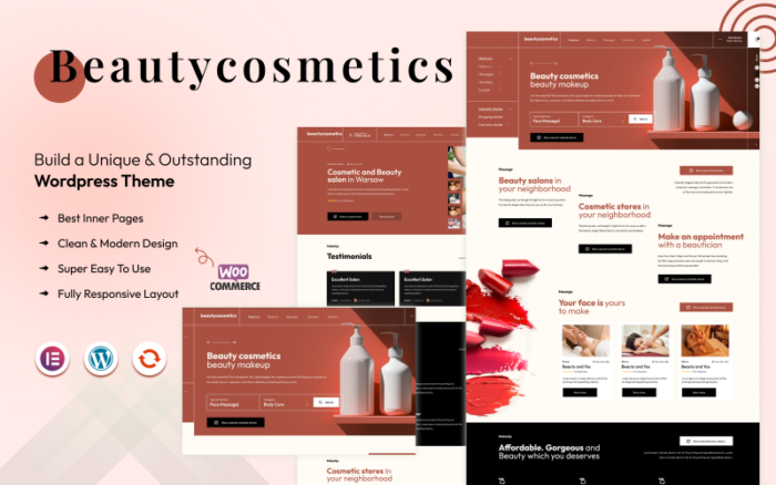 Beauty Cosmetics – Elementor Cosmetics & Beauty WordPress teması