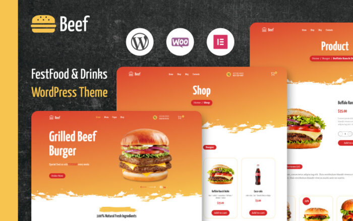 Beef - Fast Food & Restaurant WooCommerce Teması