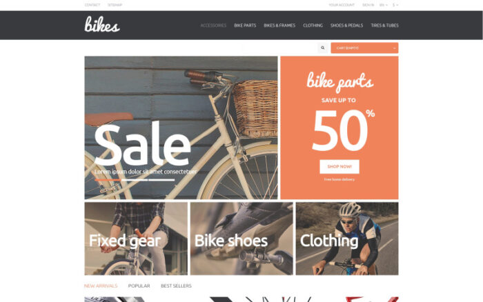 Bikes PrestaShop Teması