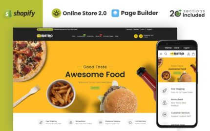 Bistro Food Store Shopify Teması