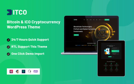 Bitco - Bitcoin ve ICO Cryptocurrency Duyarlı WordPress Teması