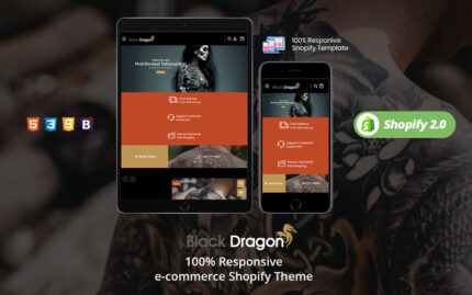 Blackdragon Tattoo - Artwork Black Tats Body Art Shopify 2.0 Teması