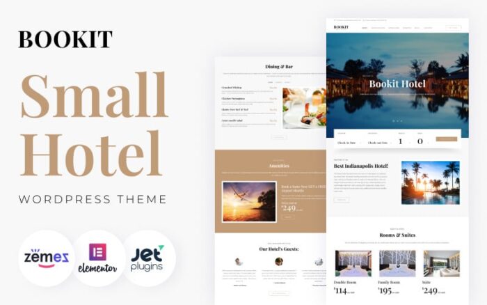 Bookit - En İyi Otel WordPress Elementor Teması