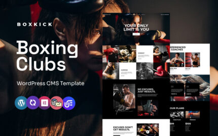 Boxkick - Boks kulübü ve Eğitim Okulu WordPress Elementor Teması