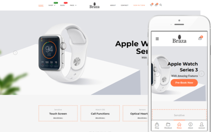 Braza - Akıllı Saat Mağazası WooCommerce Teması