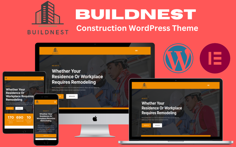 BuildNest - İnşaat Elementor WordPress Teması