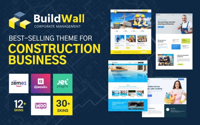 BuildWall - İnşaat Şirketi Çok Amaçlı WordPress Teması