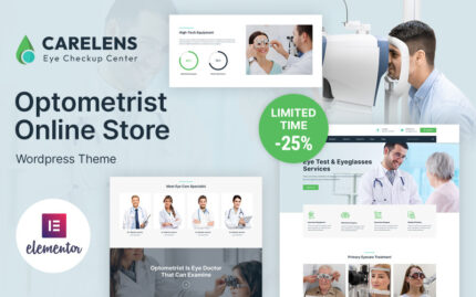 Carelens - Optometrist ve Göz Bakımı WordPress Teması