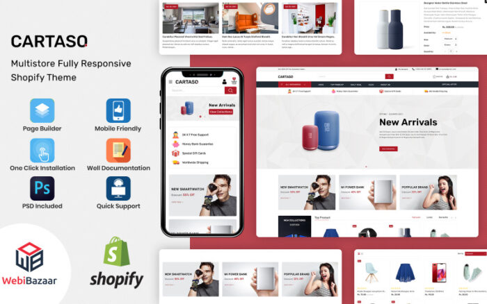 Cartaso - Elektronik Çok Amaçlı Shopify Şablonu