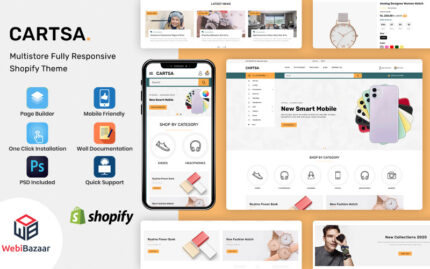 Cartsa - Minimal ve Modern MultiStore Shopify Teması