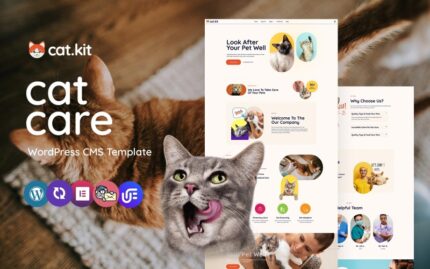 Catkit- Evcil Hayvan Bakımı ve Bakımı Çok Amaçlı WordPress Elementor Teması