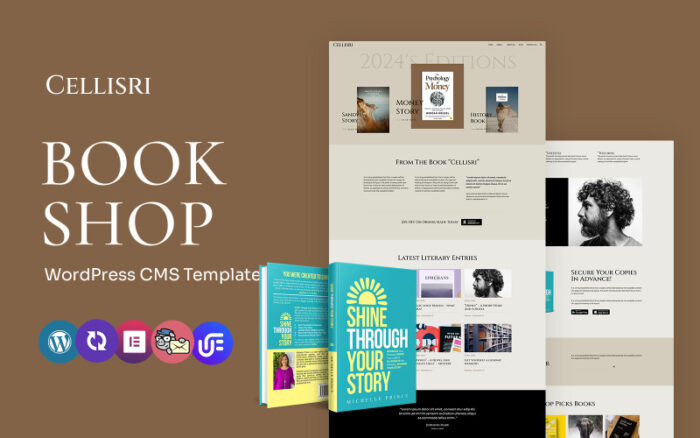 Cellieri - Kitap Yazarı Çok Amaçlı WordPress Elementor Teması