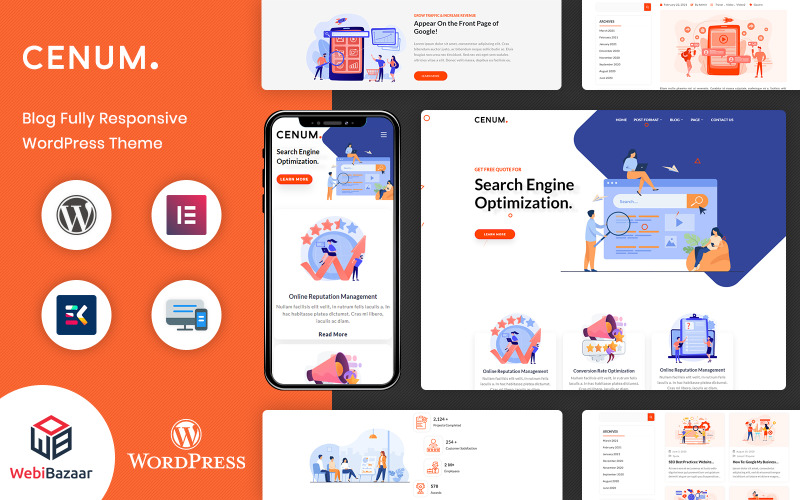 Cenum - SEO ve Dijital Pazarlama Elementor WordPress teması