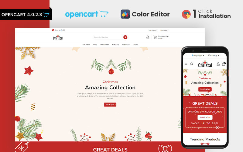 Christal Noel Mağazası OpenCart Teması