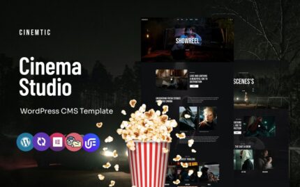 Cinemtic - Sinema ve Film Stüdyosu Çok Amaçlı WordPress Elementor Teması