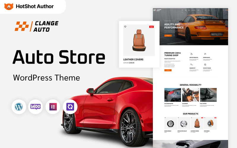 Clange Auto - Araba Parçaları WordPress Elementor Teması