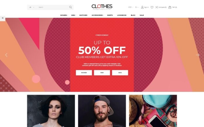 Clothes - Brand Apparel Store Clean Bootstrap E-ticaret PrestaShop Teması