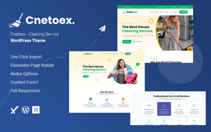 Cnetoex - Temizlik Hizmeti WordPress Teması