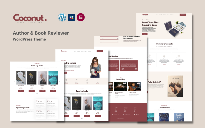 Coconut - Kitap Yazarı ve Kitap Eleştirmeni WordPress Teması