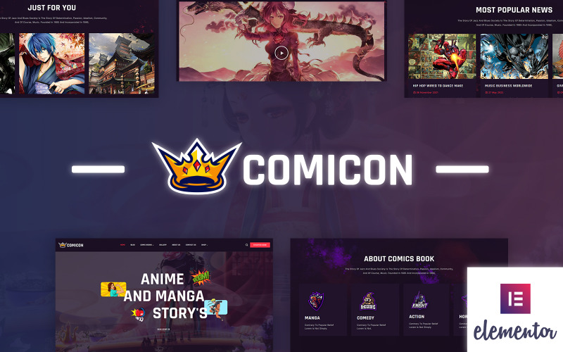 Comicon - Anime ve Manga WordPress Teması