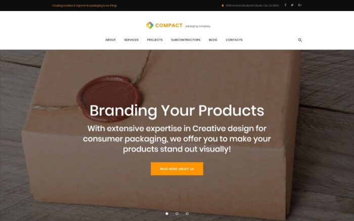 Compact - Packaging Company WordPress Teması