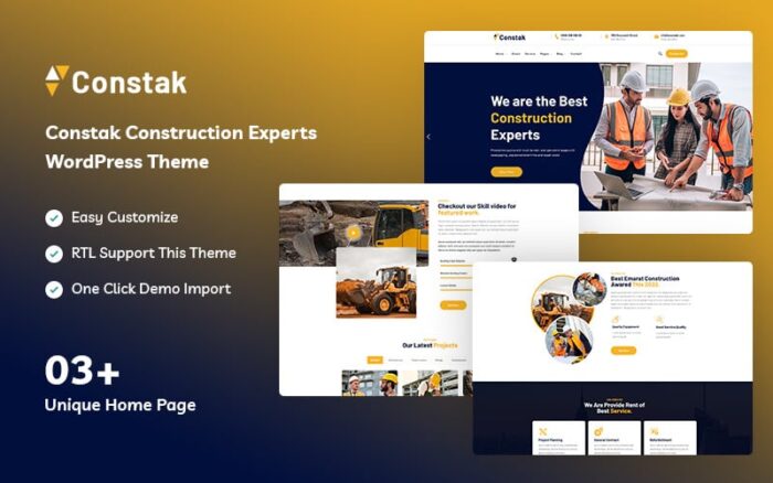 Constak - İnşaat Uzmanları WordPress Teması