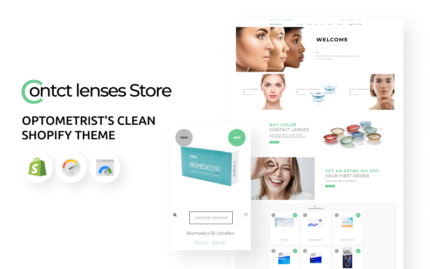 Contact Lenses Store - Optometrist'in Clean Shopify Teması