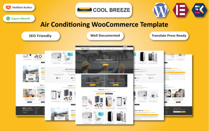 Cool Breeze - Klima WooCommerce Elementor Şablonu