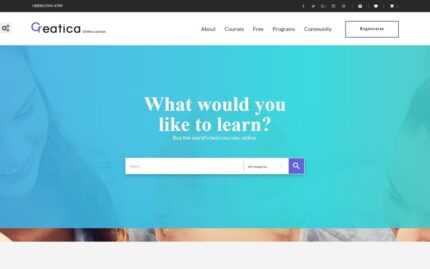 Creatica - Online Kurslar PrestaShop Teması
