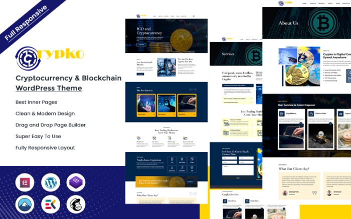 Crypko - Kripto Para Birimi ve Blockchain WordPress Teması